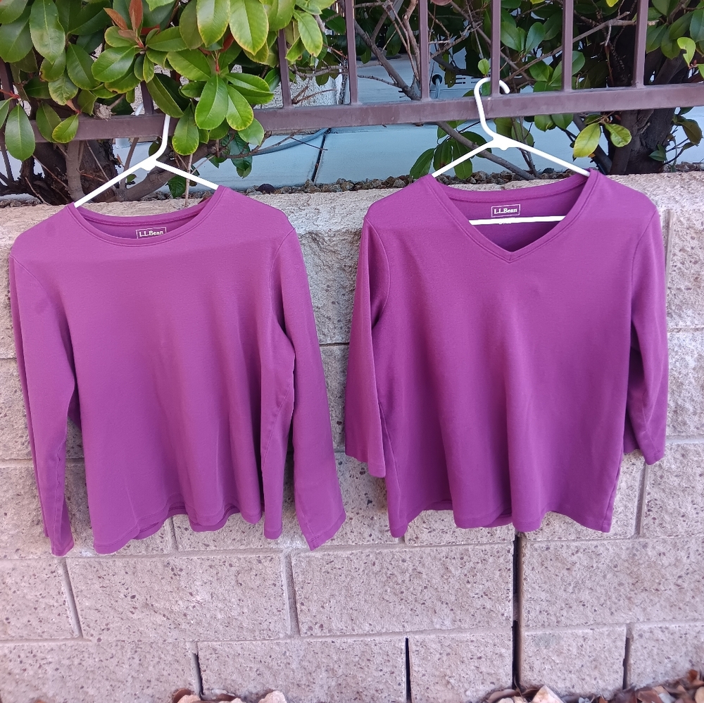 2 Lands’ End Women’s  Pullover Top  Size Large